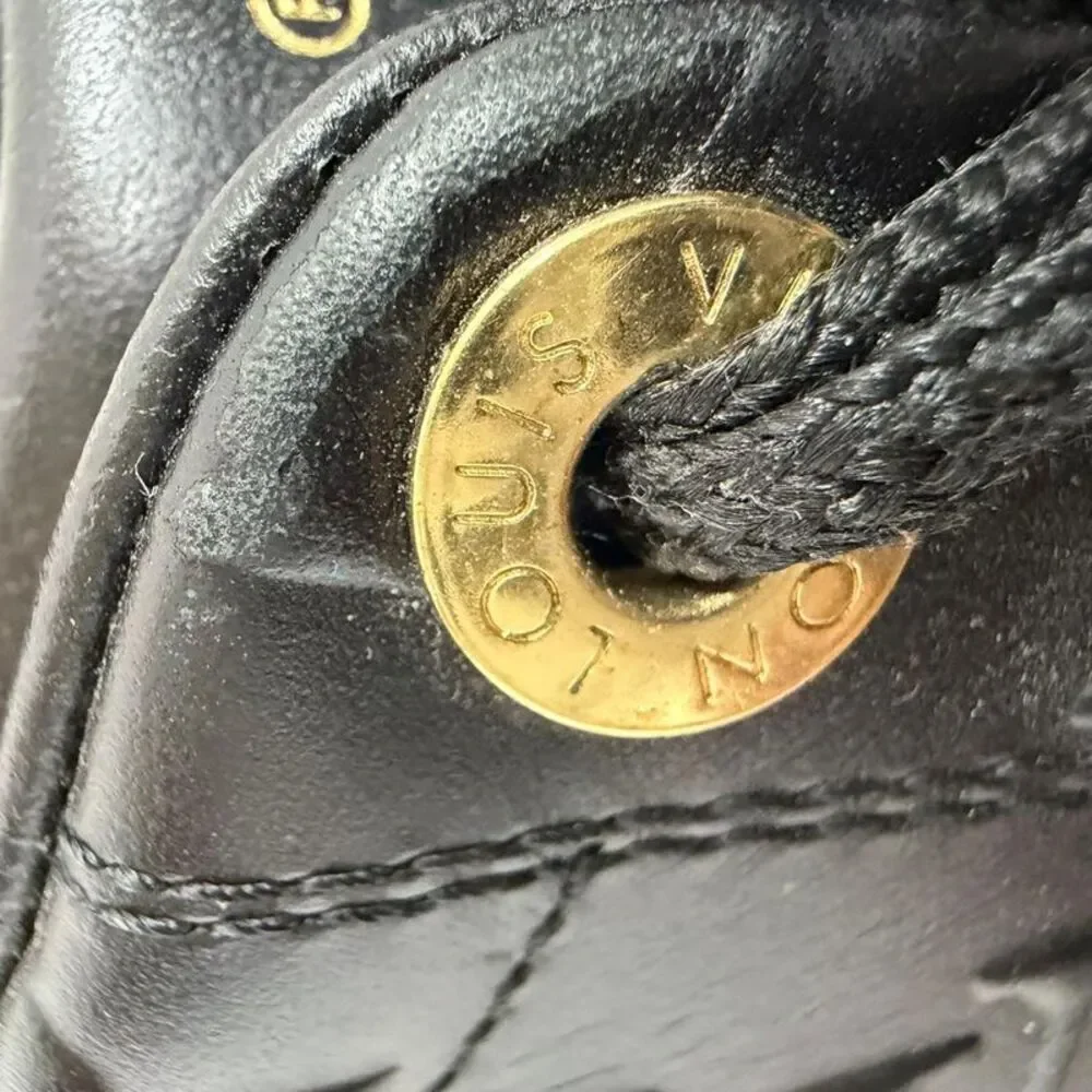 Louis Vuitton Monogram Time Out Sneakers in Black Leather - Picture 6 of 11
